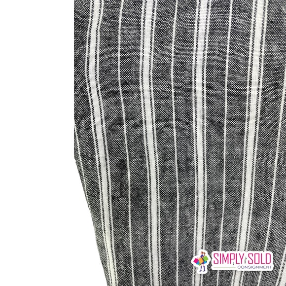 Abound Women's Blouse Spaghetti Strap Sleeveless Gray Boho Striped V-Neck Sz L - Picture 6 of 8